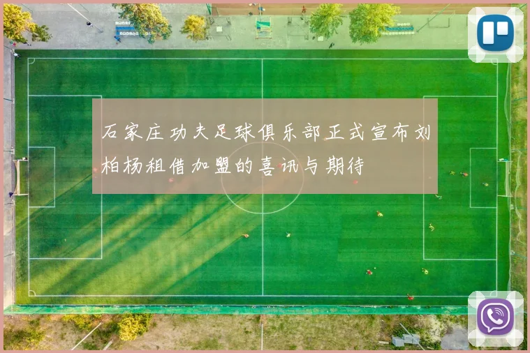 石家庄功夫足球俱乐部正式宣布刘柏杨租借加盟的喜讯与期待